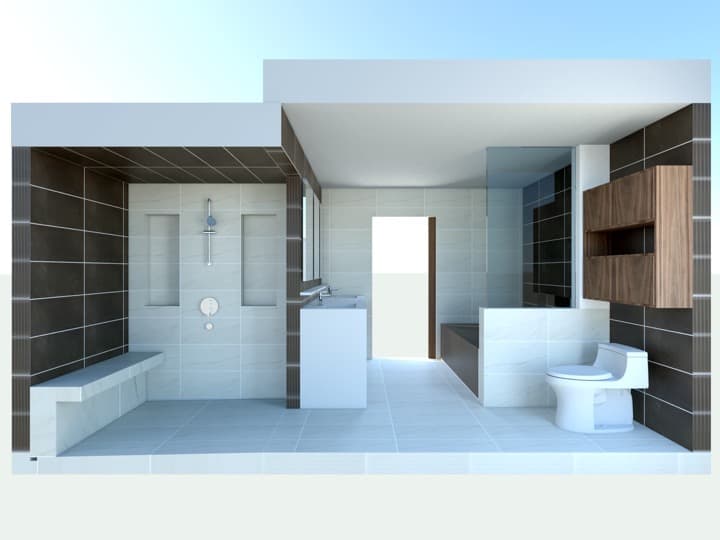 Modern Bathroom project by B David Levine, view 3