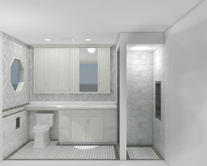 Lukes Bathroom project by B David Levine, view 1