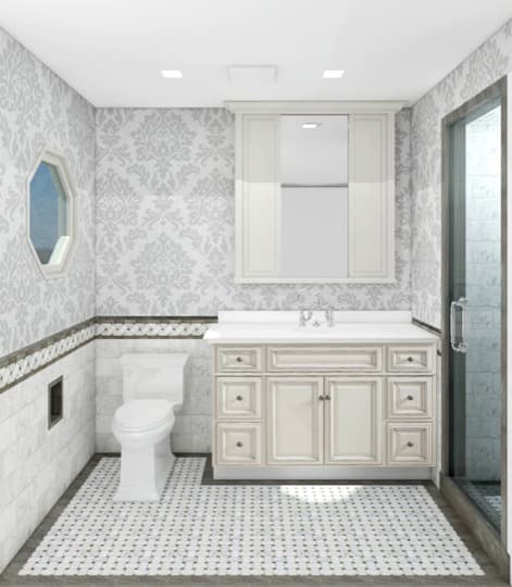 Lukes Bathroom project by B David Levine, view 2