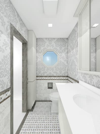 Lukes Bathroom project by B David Levine, view 3