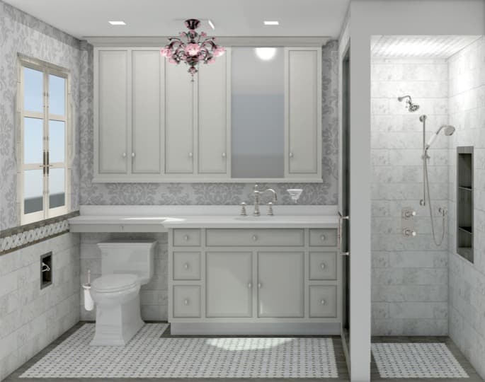 Lukes Bathroom project by B David Levine, view 4