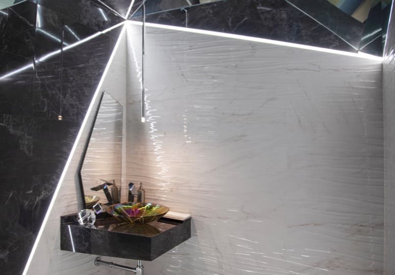 Futuristic Powder Room project by B David Levine, view 3