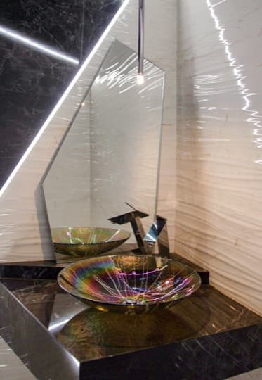 Futuristic Powder Room project by B David Levine, view 9