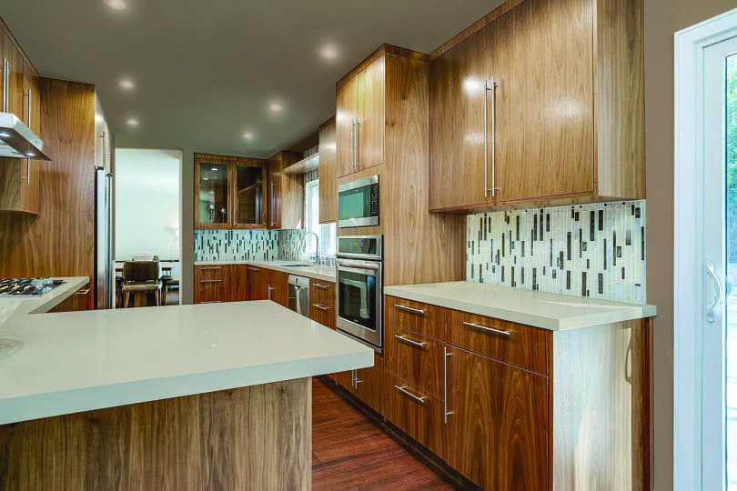 French Walnut Kitchen project by B David Levine
